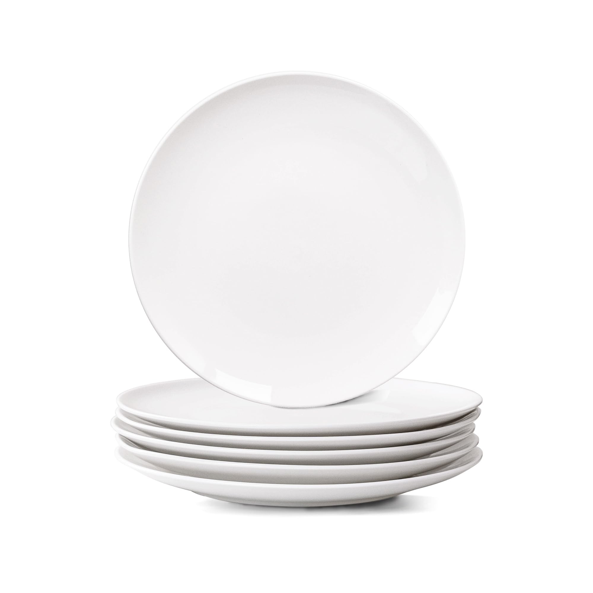 White Dinner Plates Set of 6, 10 Inch Ceramic Plates – White Porcelain Dinner Plates for Kitche... | Amazon (US)