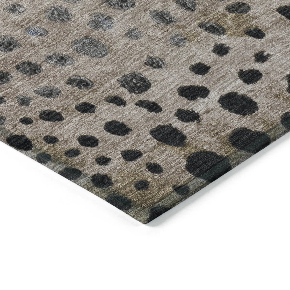 10' X 14' Khaki And Taupe Abstract Washable Indoor Outdoor Area Rug | Wayfair North America