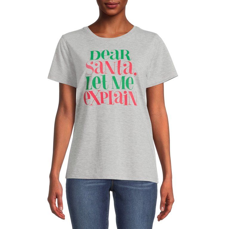 Holiday Time Womens's Christmas Explantion Graphic Tee | Walmart (US)