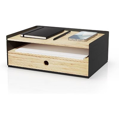 Prosumer's Choice Wooden Desktop Paper Organizer- 2 drawers, Black | Target