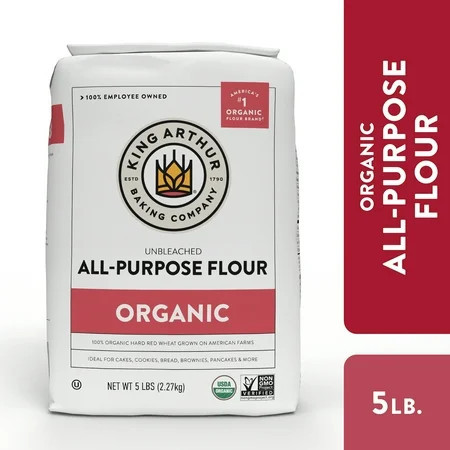 King Arthur Baking Company USDA Organic, Non-GMO Project Verified Unbleached All-Purpose Flour, 5 lb Bag | Walmart (US)