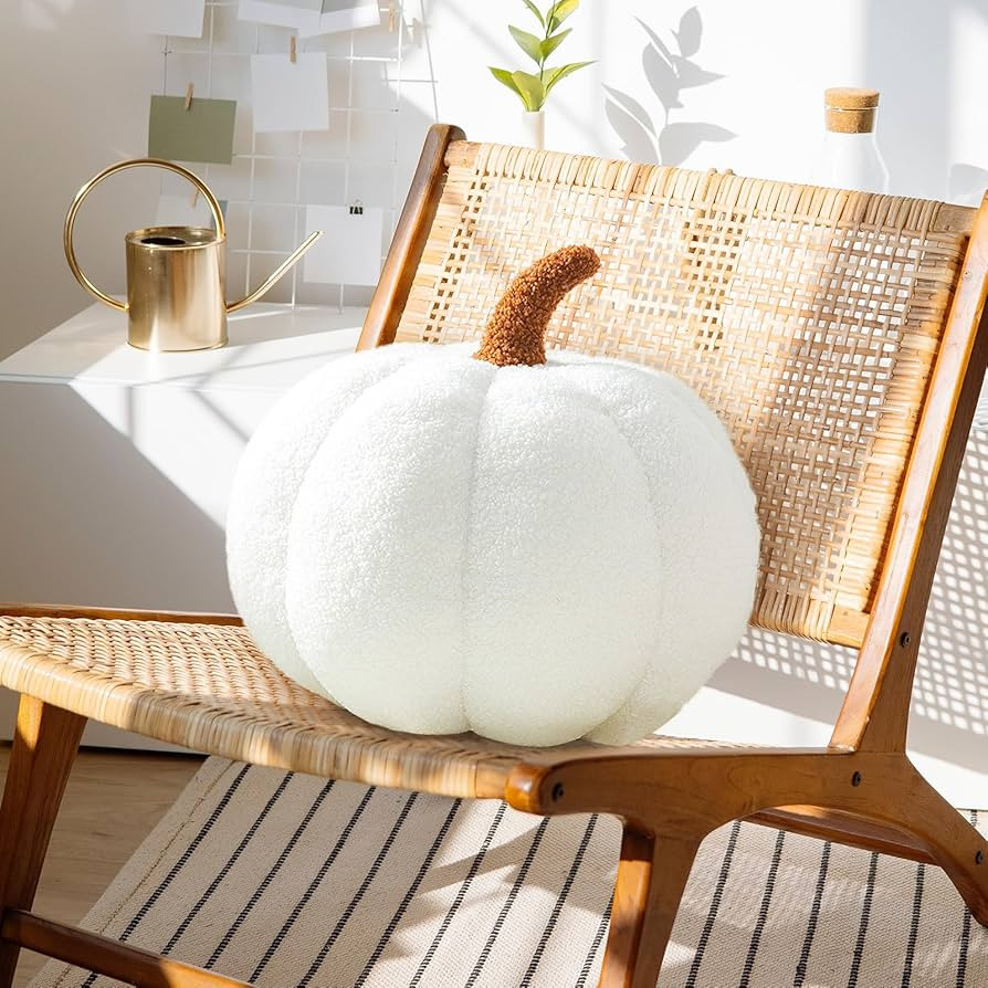 Pumpkin Pillows, 3D Simulated Pumpkin Pillow, Teddy Fleece Room Decoration Plush Pillow Sofa Cush... | Amazon (US)
