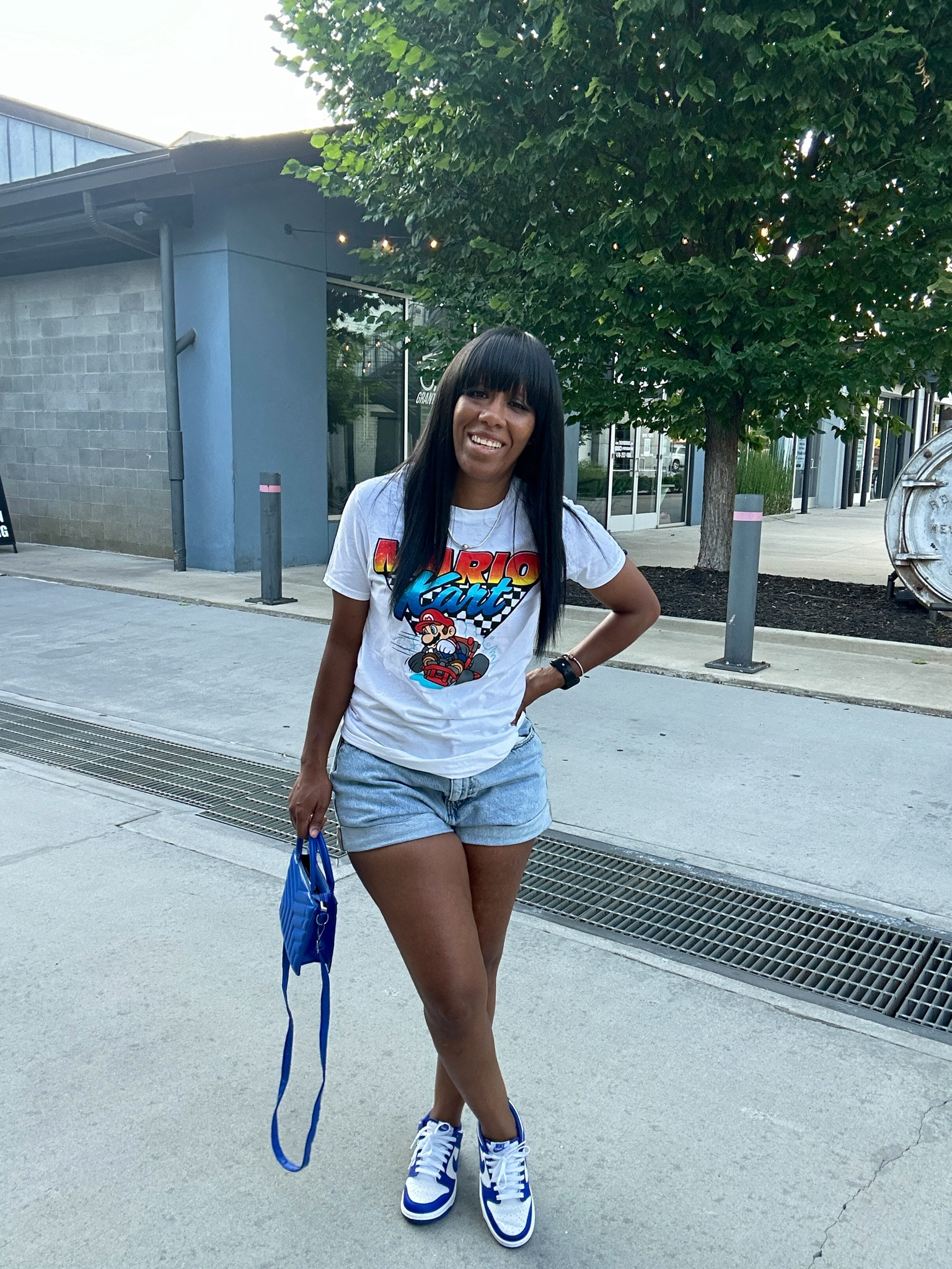 Fourth of July outfit idea! 

I’m wearing a Walmart Mario Kart graphic tee in a size small with light washed rolled cuffed wild fable shorts in a size 6.

I styled this outfit with a blue mini crossbody bag and Nike dunk low sneakers

#LTKFindsUnder50 #LTKSeasonal