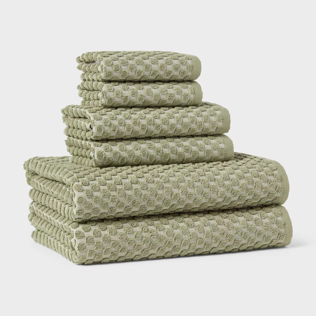 6pc Performance Plus Textured Dot Bath Towel Set - Threshold™ | Target
