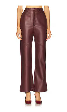 Bardot Karson Faux Leather Pant in Burgundy from Revolve.com | Revolve Clothing (Global)