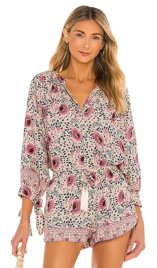 Renata Shirt in Vintage Flowers Cream | Revolve Clothing (Global)