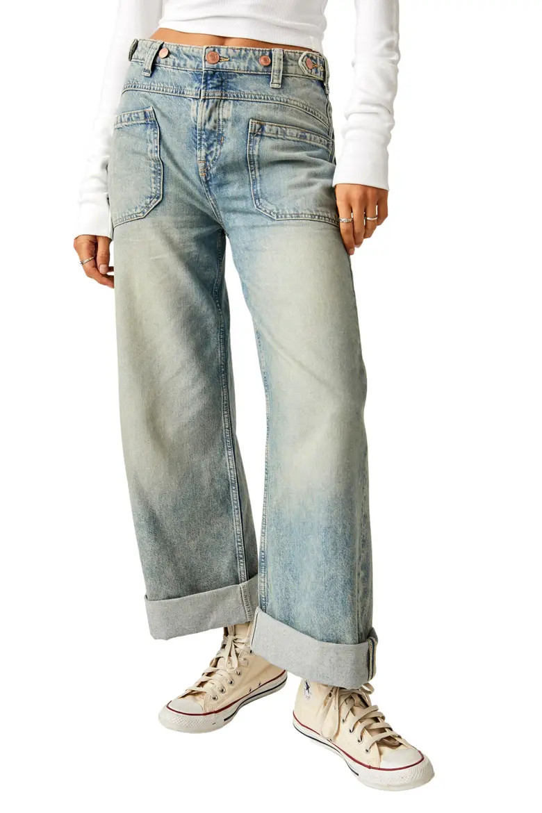We the Free Palmer Cuffed Baggy Jeans (Women) | Nordstrom | Nordstrom