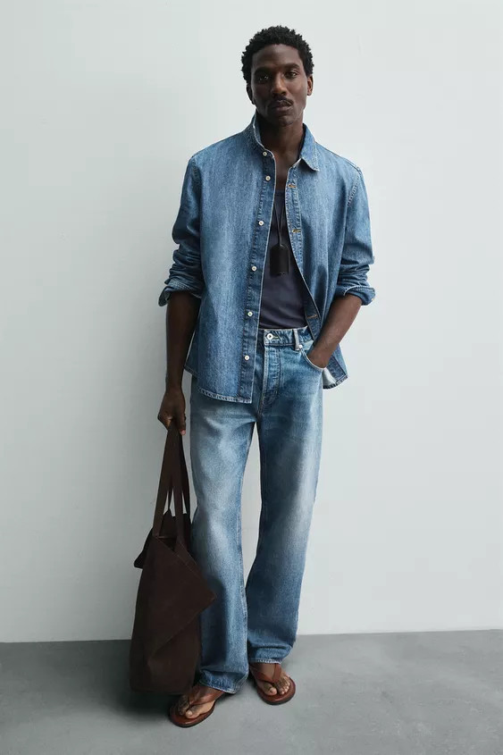 LEATHER SHOPPER BAG | Zara US