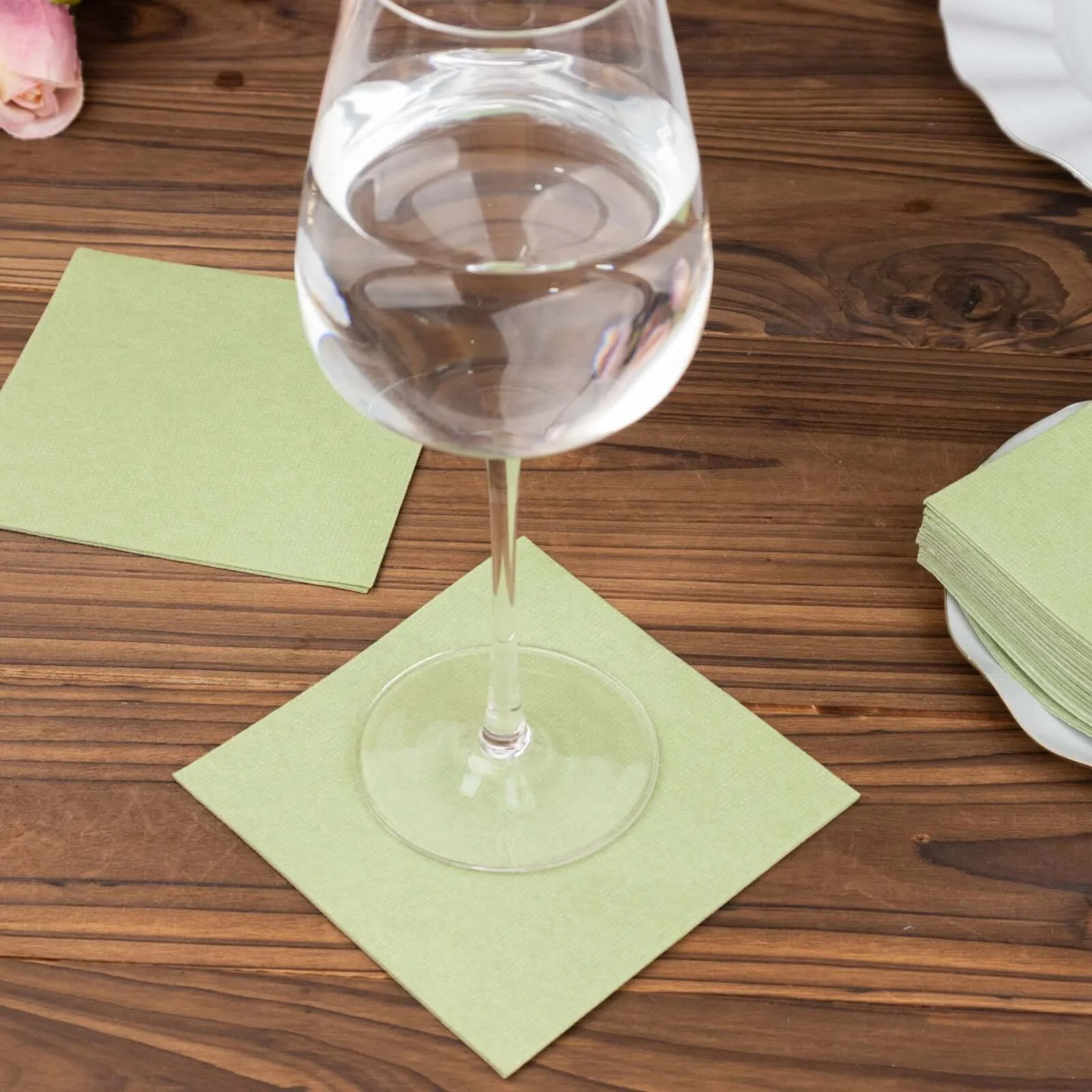 Efavormart 20 Pack | Sage Green Soft Linen-Feel Airlaid Paper Beverage Napkins, Highly Absorbent ... | Walmart (US)