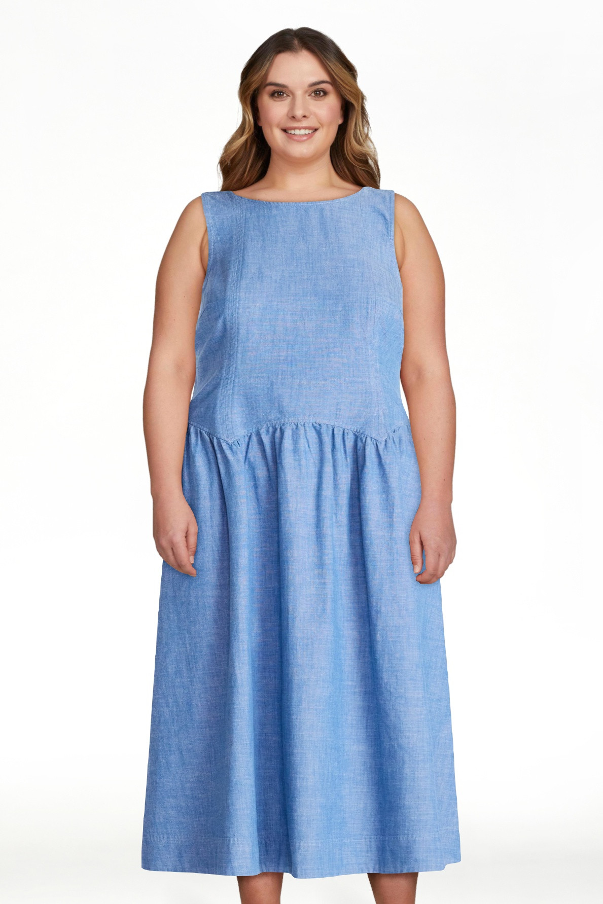 Free Assembly Vestido Maxi sin Mangas de Algod\u00f3n con Espalda Deportiva para Mujer y Mujer Ta... | Walmart (US)