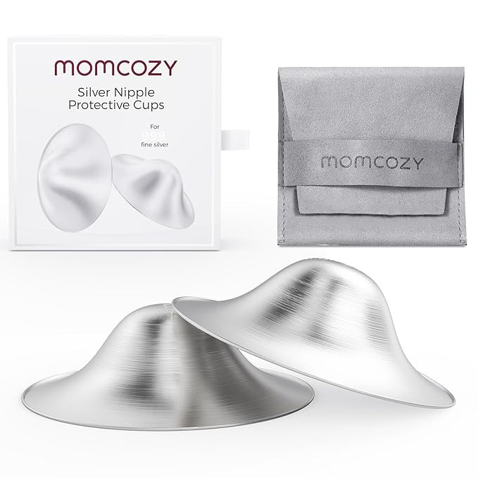 Momcozy 999 Silver Nursing Cups, Hole-Free Design, 999 Silver Nipple Shields, Breastfeeding Essen... | Amazon (US)