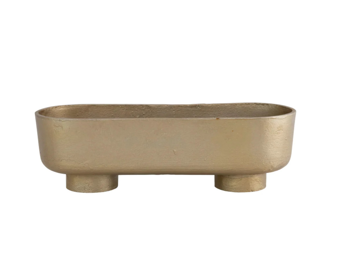 Gold Aluminum Footed Bowl | Megan Molten