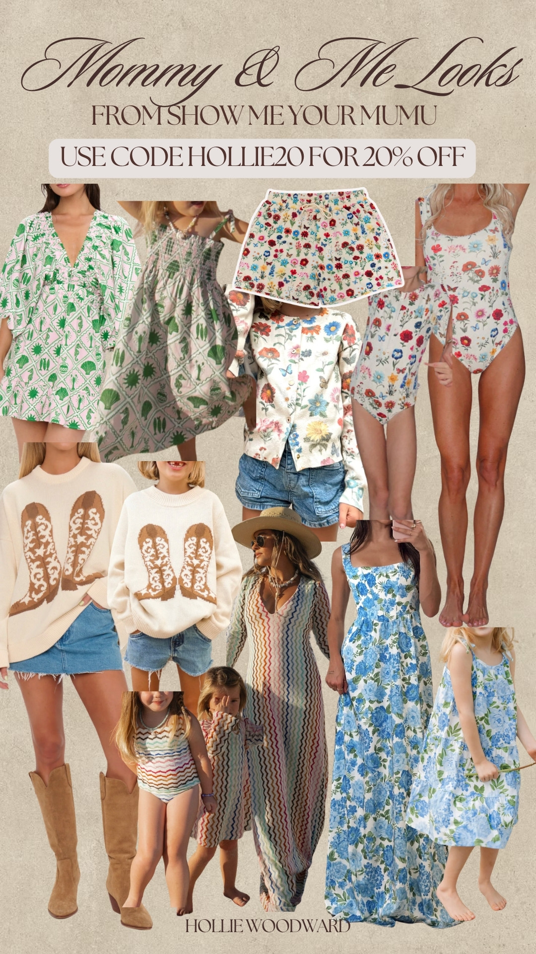 the cutest matching mommy & me looks 🩷 use code hollie20! 

 