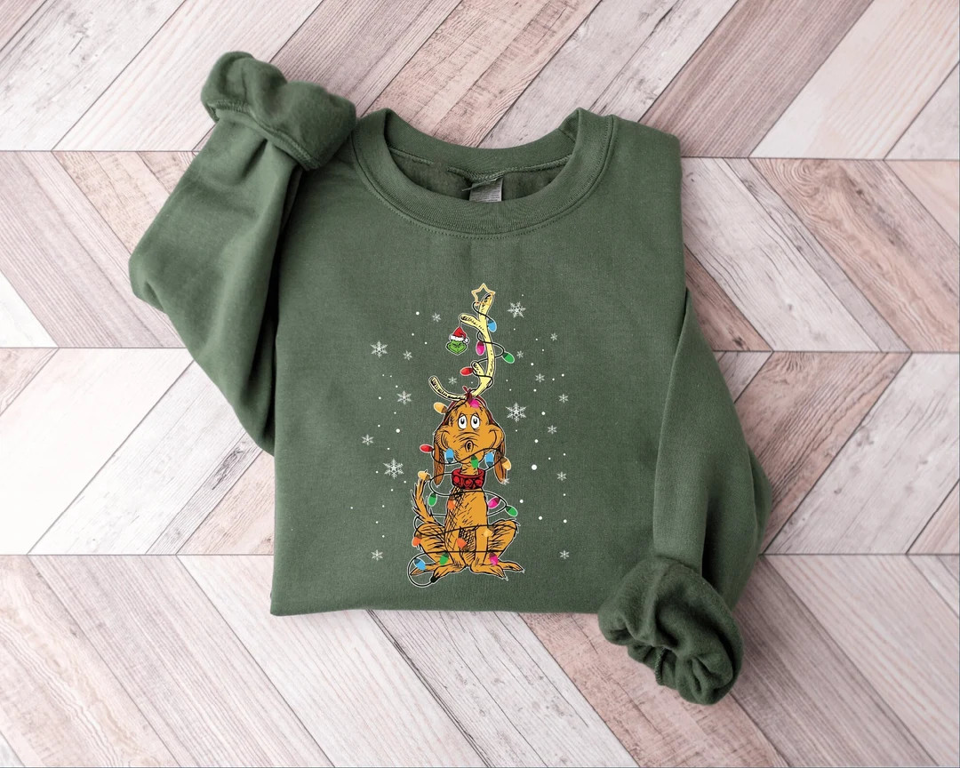Christmas Grinch Funny Sweatshirt Grinch Christmas - Etsy | Etsy (US)