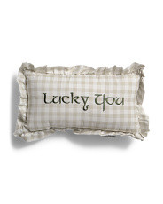 9x16 Lucky You Gingham Ruffle Pillow | Throw Pillows | Marshalls | Marshalls