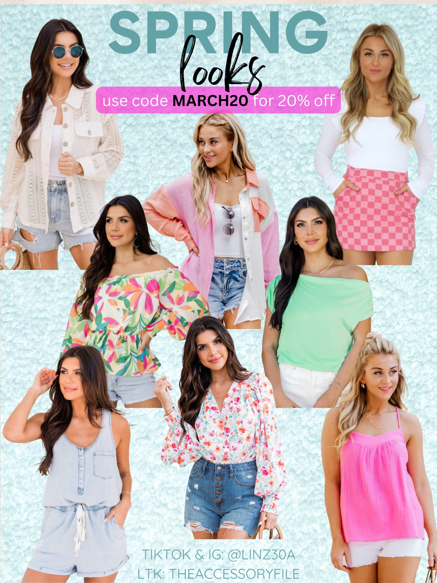 Use MARCH20 at checkout to save 20%! 

Spring looks, spring style, spring fashion, spring outfits, mini skirts, rompers, dressy tops, vacation looks, vacation outfits, resort wear, beach vacation, spring break, summer looks, summer outfits, summer style, summer fashion, pink lily, gauze button down, floral tops  #blushpink #winterlooks #winteroutfits 
 #winterfashion #wintertrends #shacket #jacket #sale #under50 #under100 #under40 #workwear #ootd #bohochic #bohodecor #bohofashion #bohemian #contemporarystyle #modern #bohohome #modernhome #homedecor #amazonfinds #nordstrom #bestofbeauty #beautymusthaves #beautyfavorites #goldjewelry #stackingrings #toryburch #comfystyle #easyfashion #vacationstyle #goldrings #goldnecklaces #fallinspo #lipliner #lipplumper #lipstick #lipgloss #makeup #blazers #primeday #StyleYouCanTrust #giftguide #LTKRefresh #LTKSale #springoutfits #fallfavorites #LTKbacktoschool #fallfashion #vacationdresses #resortfashion #summerfashion #summerstyle #rustichomedecor #liketkit #highheels #Itkhome #Itkgifts #Itkgiftguides #springtops #summertops #Itksalealert #LTKRefresh #fedorahats #bodycondresses #sweaterdresses #bodysuits #miniskirts #midiskirts #longskirts #minidresses #mididresses #shortskirts #shortdresses #maxiskirts #maxidresses #watches #backpacks #camis #croppedcamis #croppedtops #highwaistedshorts #goldjewelry #stackingrings #toryburch #comfystyle #easyfashion #vacationstyle #goldrings #goldnecklaces #fallinspo #lipliner #lipplumper #lipstick #lipgloss #makeup #blazers #highwaistedskirts #momjeans #momshorts #capris #overalls #overallshorts #distressedshorts #distressedjeans #newyearseveoutfits #whiteshorts #contemporary #leggings #blackleggings #bralettes #lacebralettes #clutches #crossbodybags #competition #beachbag #halloweendecor #totebag #luggage #carryon #blazers #airpodcase #iphonecase #hairaccessories #fragrance #candles #perfume #jewelry #earrings #studearrings #hoopearrings #simplestyle #aestheticstyle #designerdupes #luxurystyle #bohofall #strawbags #strawhats #kitchenfinds #amazonfavorites #bohodecor #aesthetics 

#LTKSale #LTKstyletip #LTKSeasonal