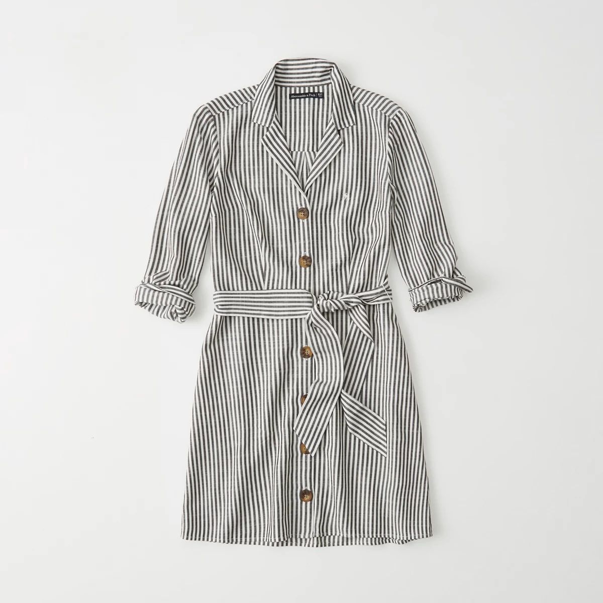Long-Sleeve Icon Shirt Dress | Abercrombie & Fitch US & UK