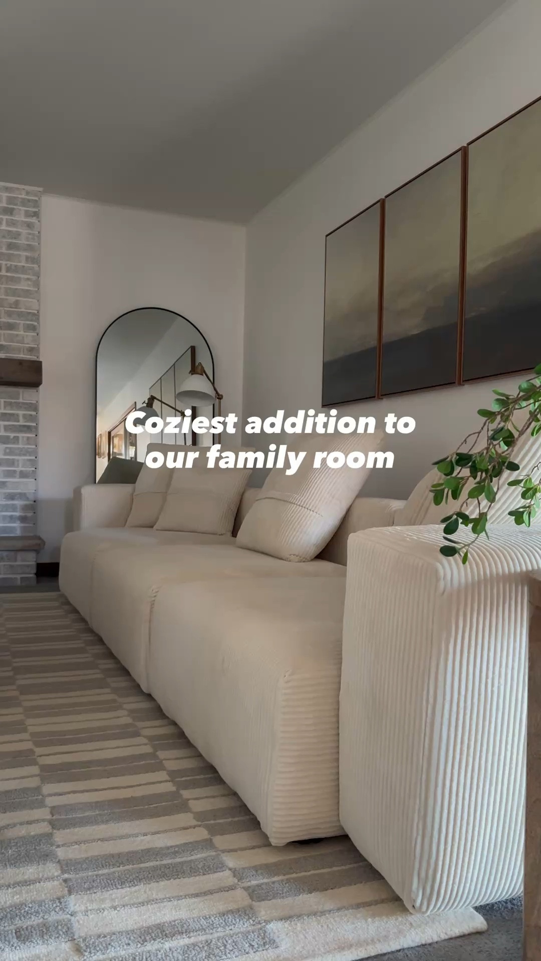 Coziest addition to our family room 🤍

I wanted this space to feel calm and cozy the second you walk in… and this sofa completely set the tone.

The soft ribbed texture, the warm neutral color, the way it makes everything feel layered without being overwhelming—it’s exactly the balance I was going for.

This little corner is where we slow down, unwind, and just be 🤍



@wjshomestore #wjshome #myWJSLife 

#LTKHome #LTKSaleAlert