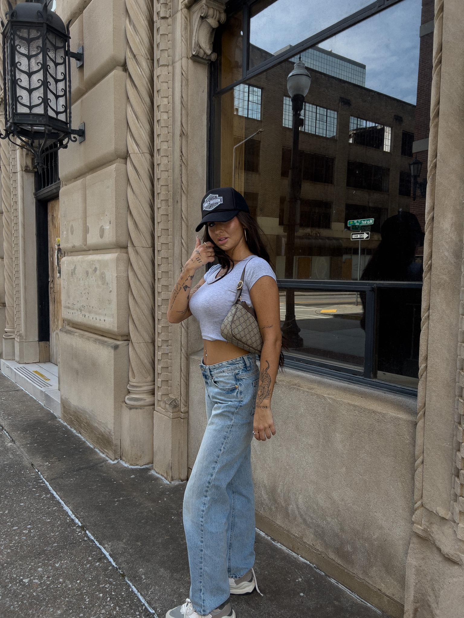 Boyfriend style is my go to kind of style 
Hat is from @electriclabel_trucker shop on instagram! 

#LTKstyletip #LTKunder100 #LTKFind