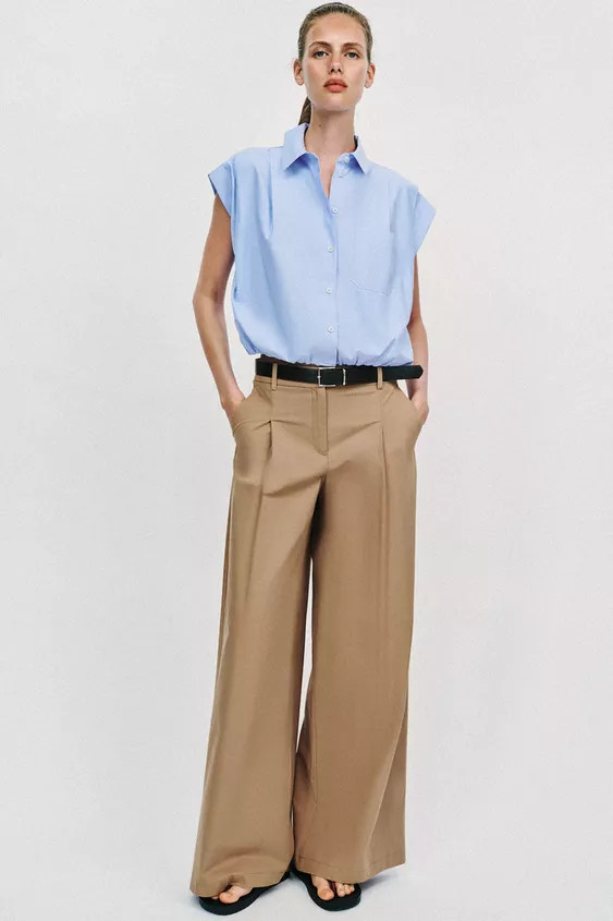 BALLOON CROPPED SHIRT | Zara US