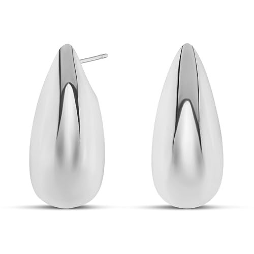 Amazon Essentials Sterling Silver Polished Teardrop on a Post | Amazon (US)