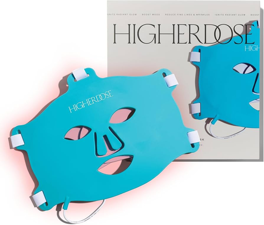 HigherDOSE Red Light Therapy Face Mask - Cordless At-Home LED Facial Light Therapy - Promotes Cel... | Amazon (US)