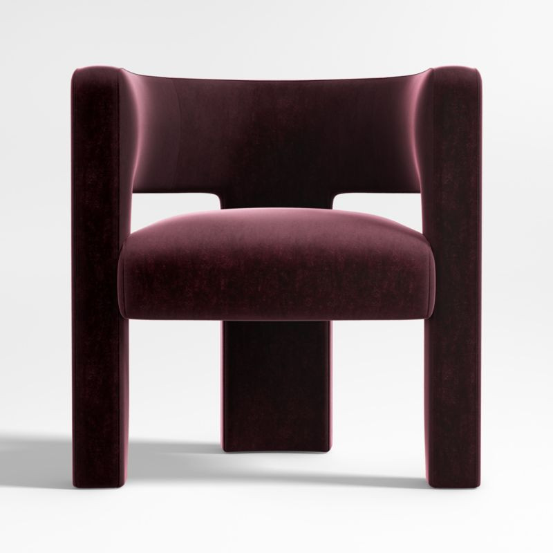 Sculpt Velvet Accent Chair + Reviews | Crate & Barrel | Crate & Barrel
