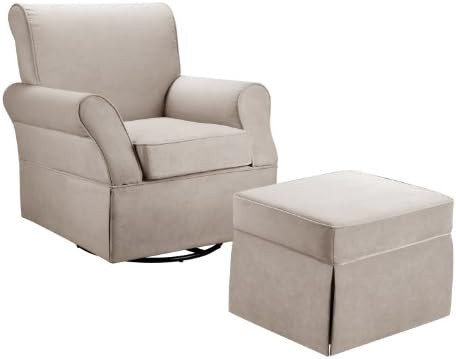 Baby Relax Kelcie Swivel Glider and Ottoman | Beige | Amazon (US)