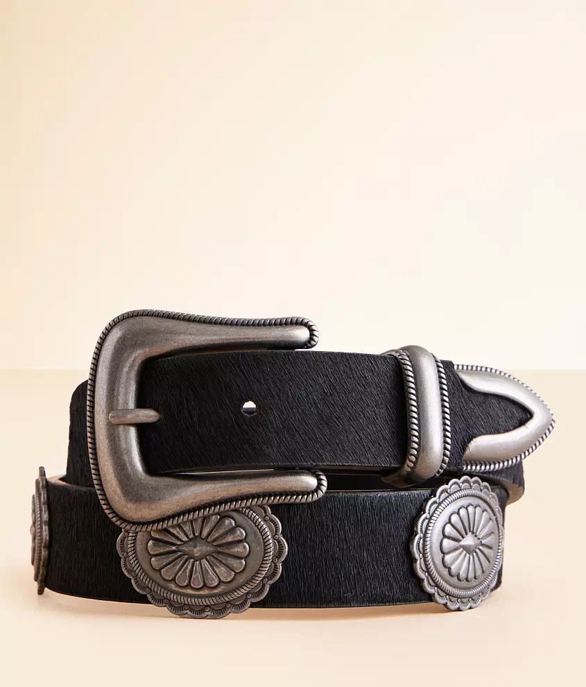 Western Concho Leather Belt | Buckle