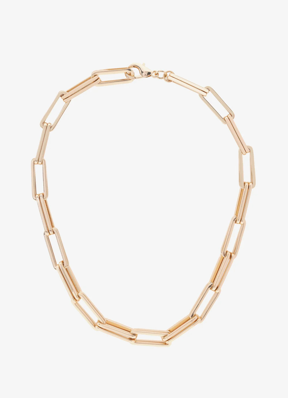 Gold Tone Square Link Necklace | Mint Velvet