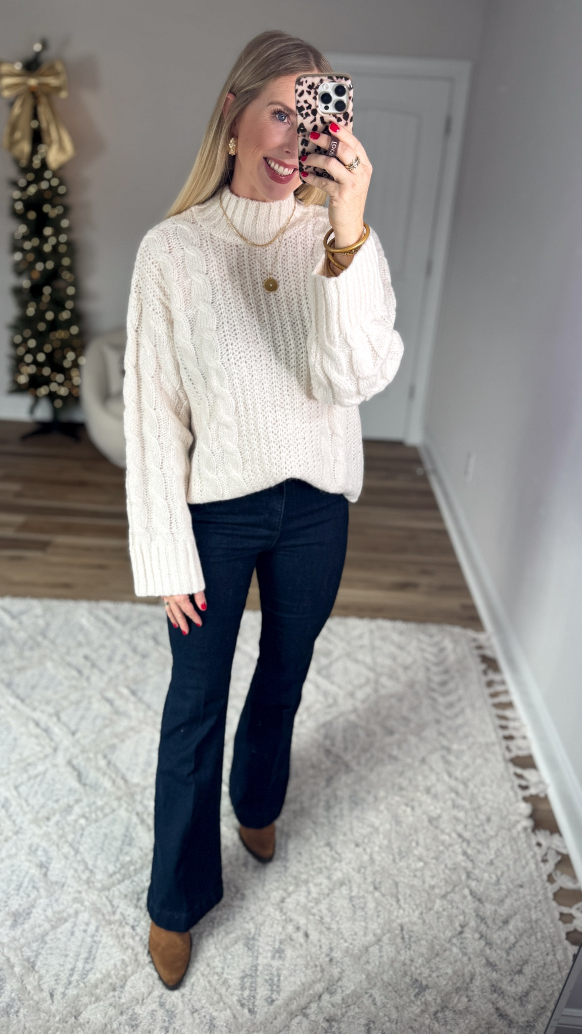 Weekend Walmart Wins try-on
Cable knit sweater- small 
Trouser jeans- 2

#LTKFindsUnder50 #LTKootd #LTKStyleTip