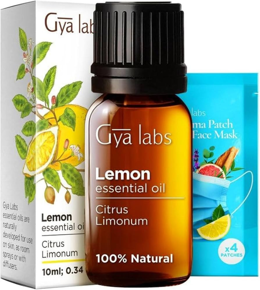 Gya Labs Lemon Essential Oil for Diffuser - 100% Natural Lemon Oil Essential Oil for Skin, Self-C... | Amazon (US)