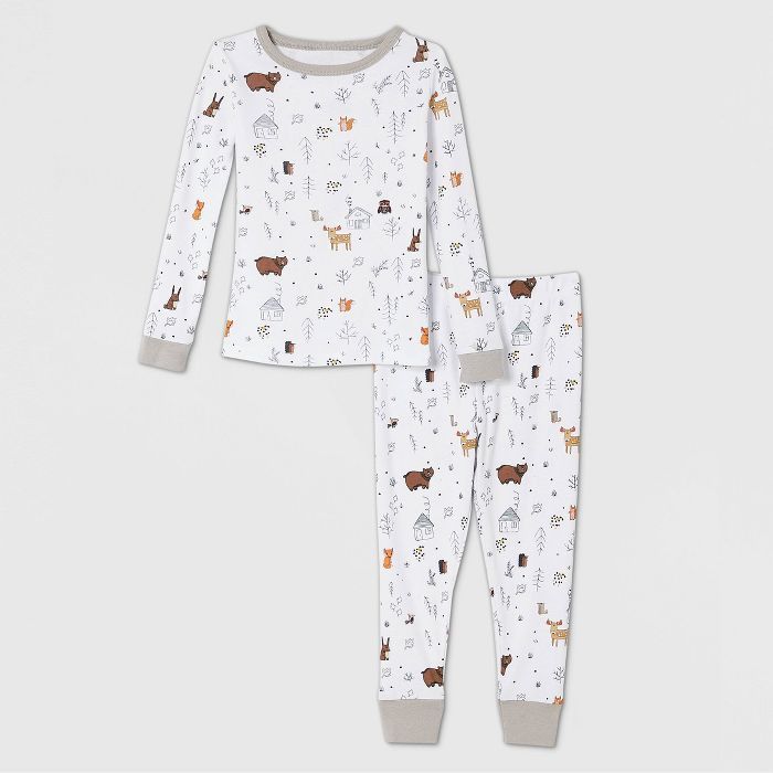 Toddler Cabin Print Matching Family Pajama Set - White | Target