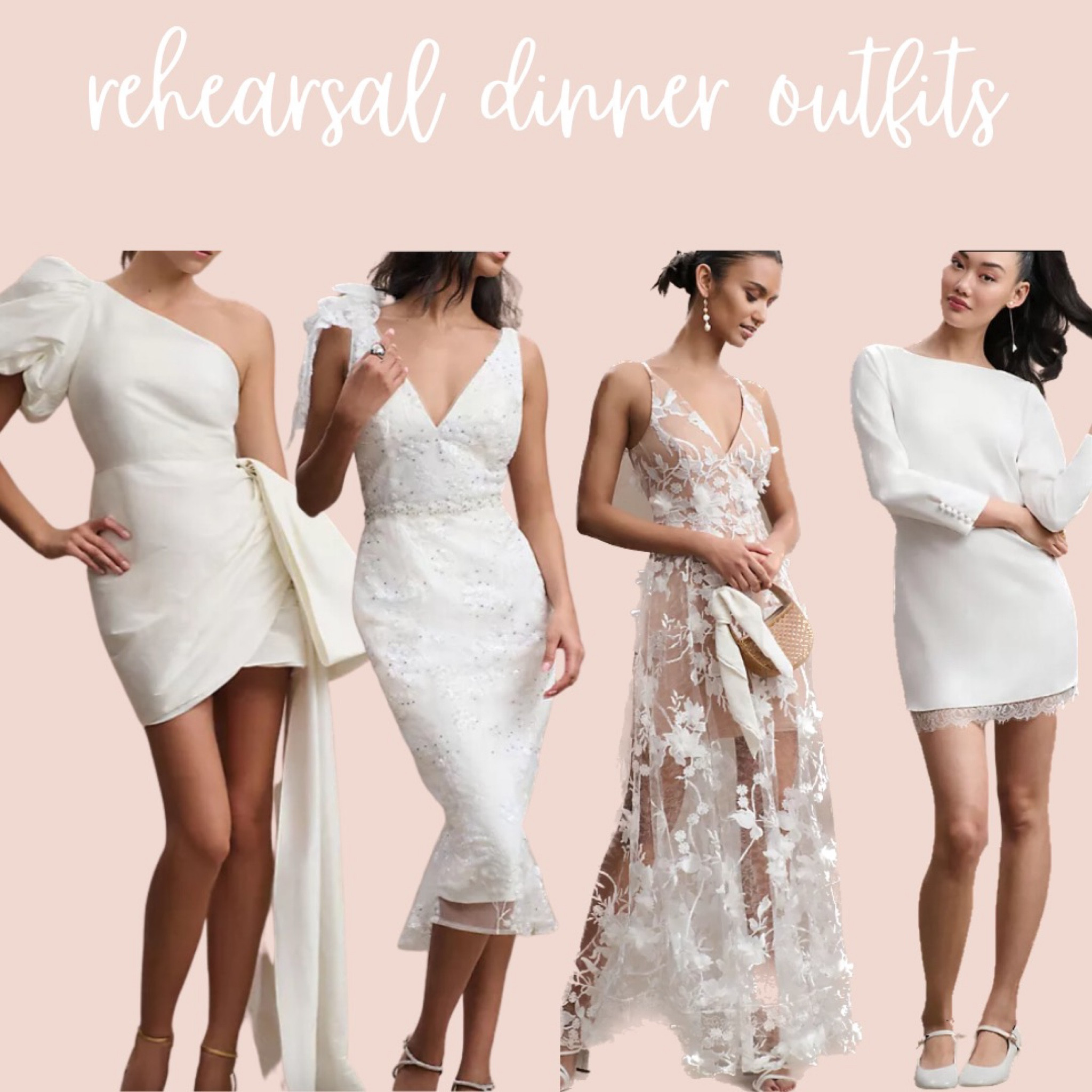 Swooning over these beautiful bridal outfits that you can wear to your rehearsal dinner (or second reception dress)! 

#LTKstyletip #LTKwedding