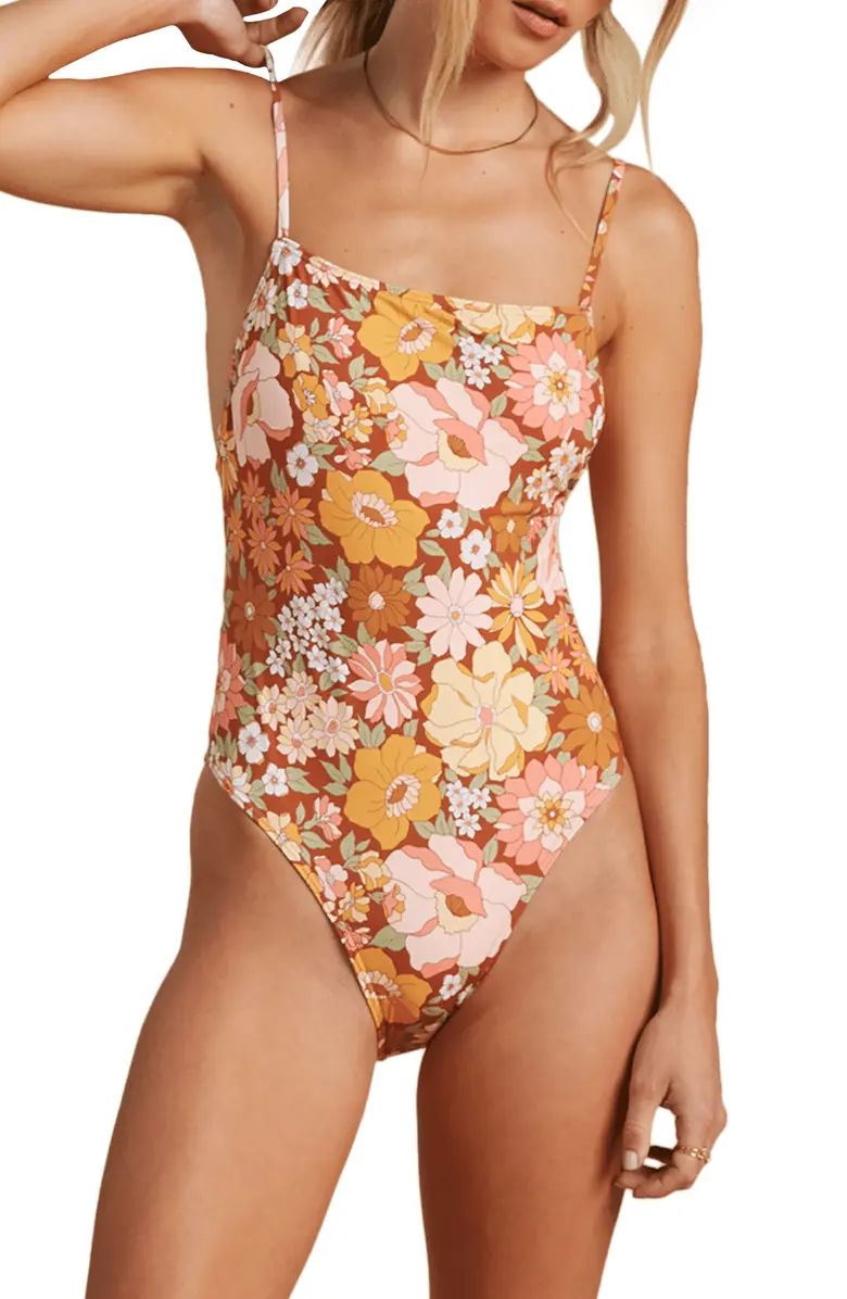 Billabong x The Salty Blonde Back Then Floral One-Piece Swimsuit | Nordstrom | Nordstrom