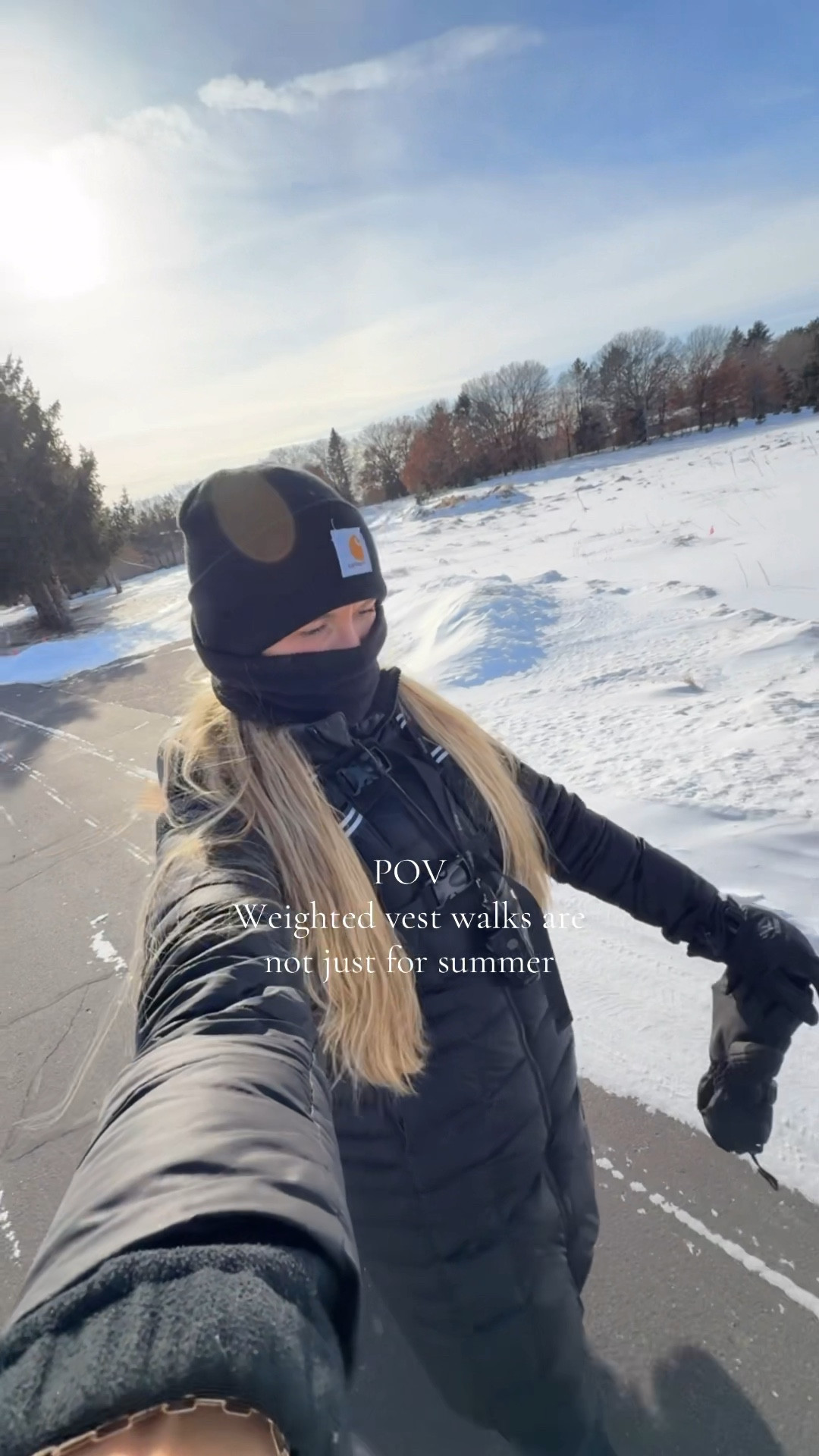 Weighted vest walk - warm or cold, rain or shine, day or night, inside or outside !

#LTKdayinmylife #LTKfitnessgoals #LTKActive