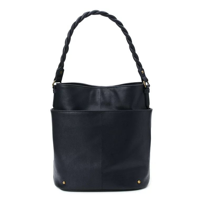 Time and Tru Women's Adam Bucket Handbag, Black | Walmart (US)