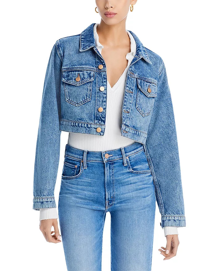 MOTHER The Sugar Cone Skimp Cropped Denim Jacket Women - Bloomingdale's | Bloomingdale's (US)