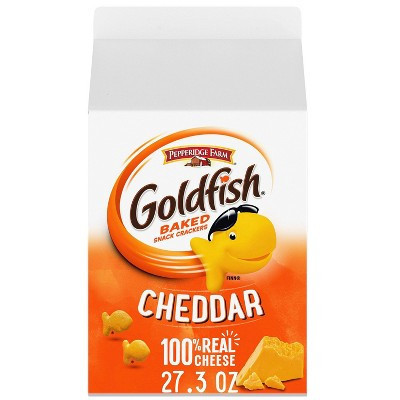 Goldfish Cheddar Cheese Crackers Carton - 27.3oz | Target