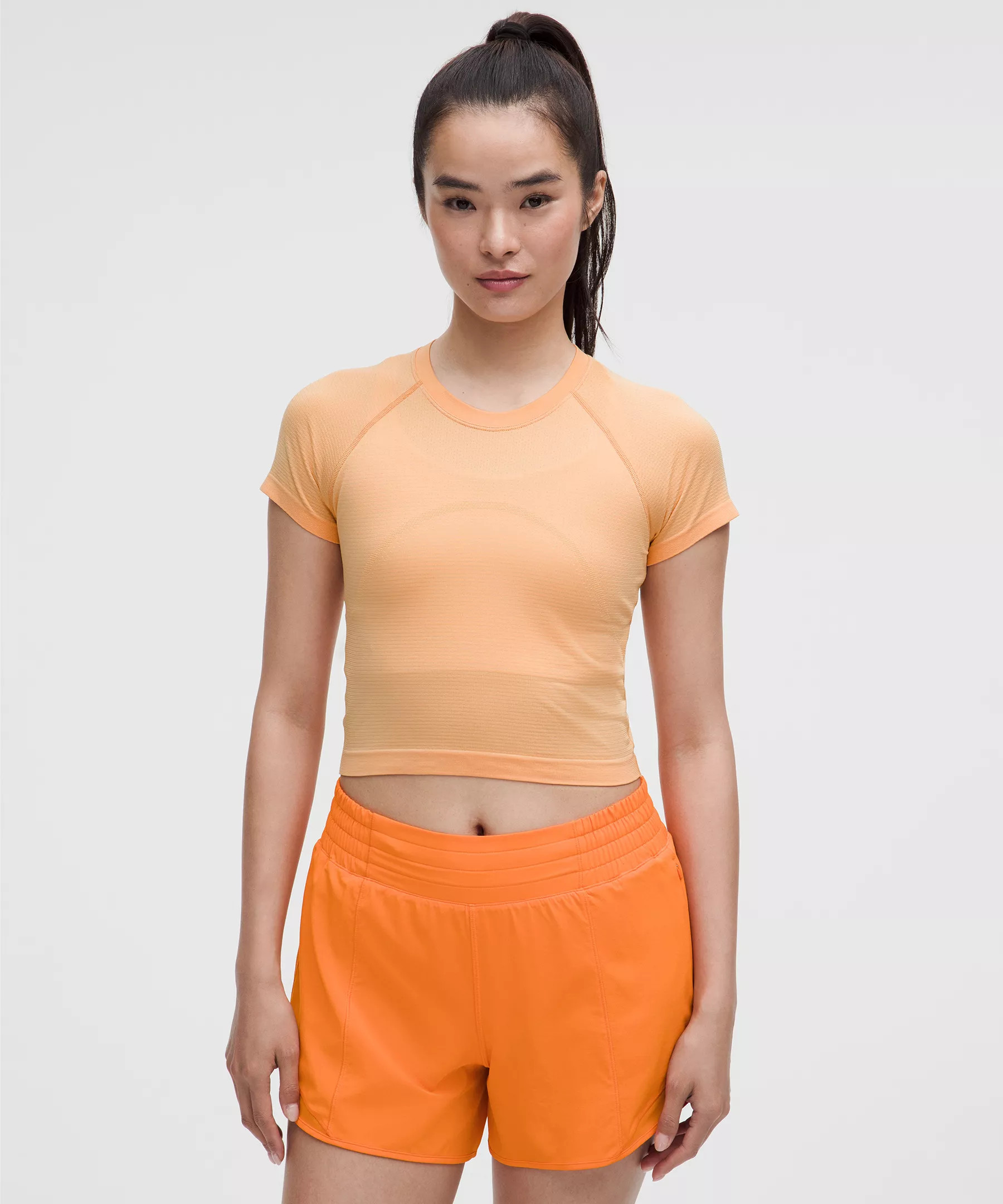 Swiftly Tech Cropped Short-Sleeve Shirt 2.0 | Women's Short Sleeve Shirts & Tee's | lululemon | Lululemon (US)