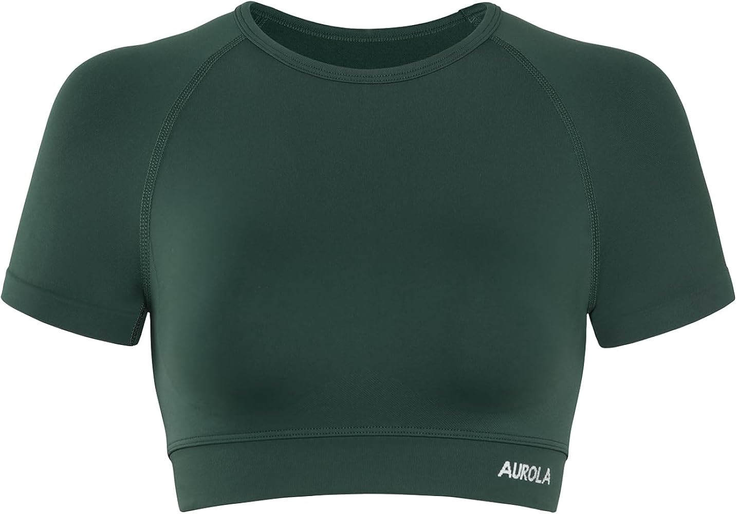 AUROLA Influence Crop Top Workout Shirts for Women, Ultra-Soft Seamless Gym T Shirts Short Sleeve... | Amazon (US)