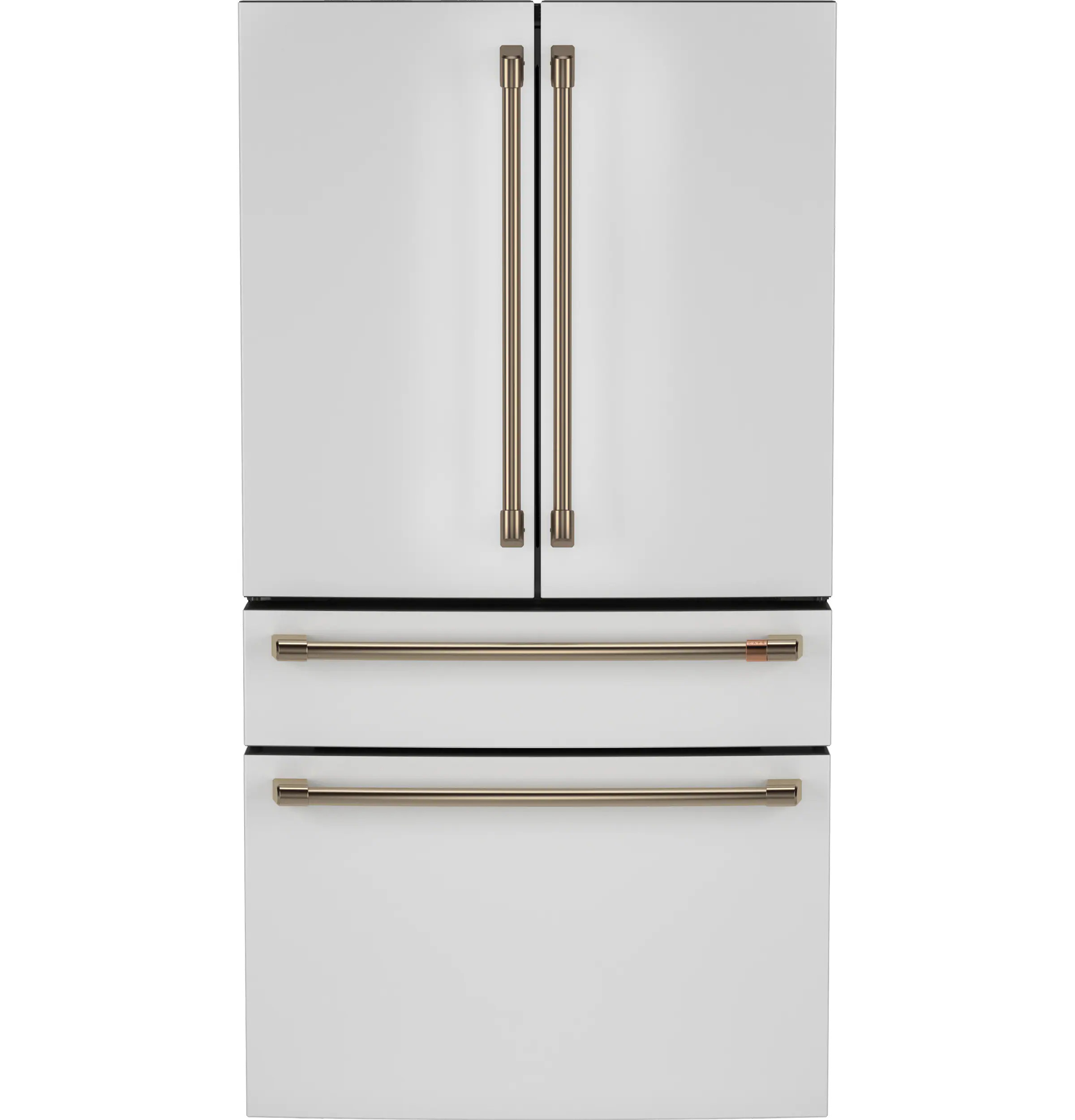 Cafe Standard-Depth 28.7-cu ft 4 -Door Smart Compatible French Door Refrigerator with Ice Maker with Water Dispenser ( Matte White ) ENERGY STAR | Lowe's