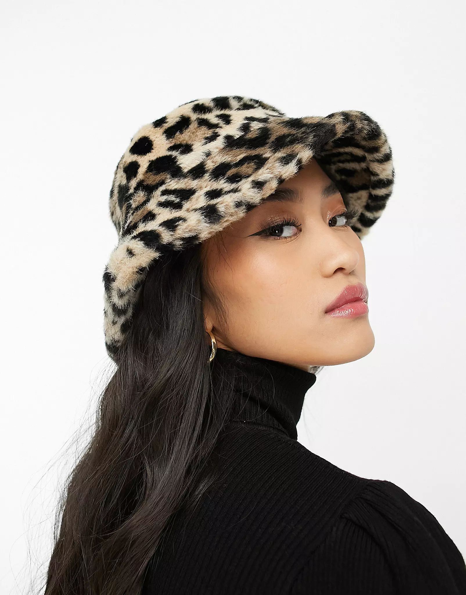 Monki faux fur bucket hat in leopard print | ASOS (Global)