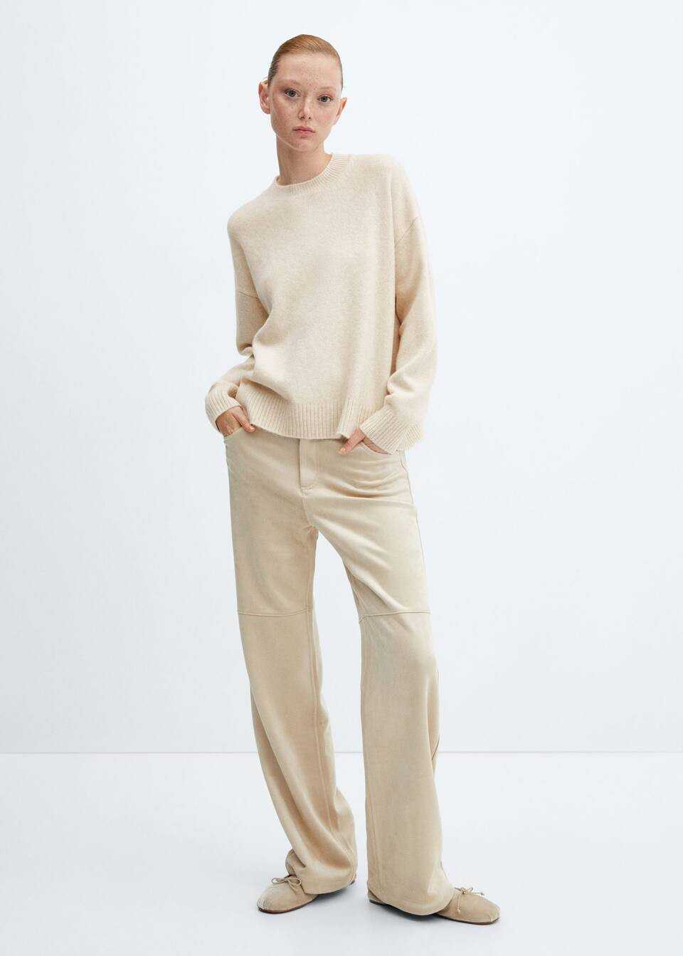 Round-neck knitted sweater  -  Women | Mango United Kingdom | MANGO (UK)