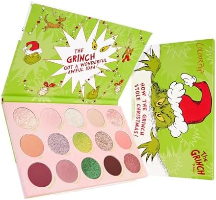 ColourPop x The Grinch How The Grinch Stole Christmas Eyeshadow Palette - Limited Edition 15 Pan ... | Amazon (US)