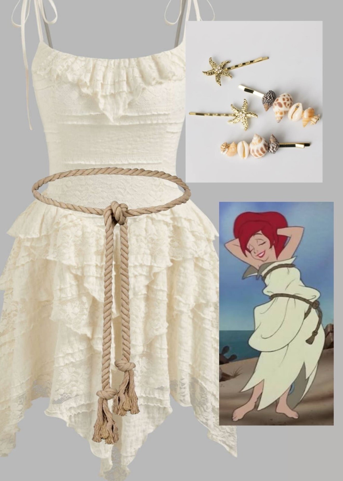 Shipwrecked Ariel Look perfect for Oogie Boogie Bash or Mickey's Not So Scary Halloween Party!

#halloweenstyle #disneyfashion #disneybound #littlemermaid #halloweencostume 