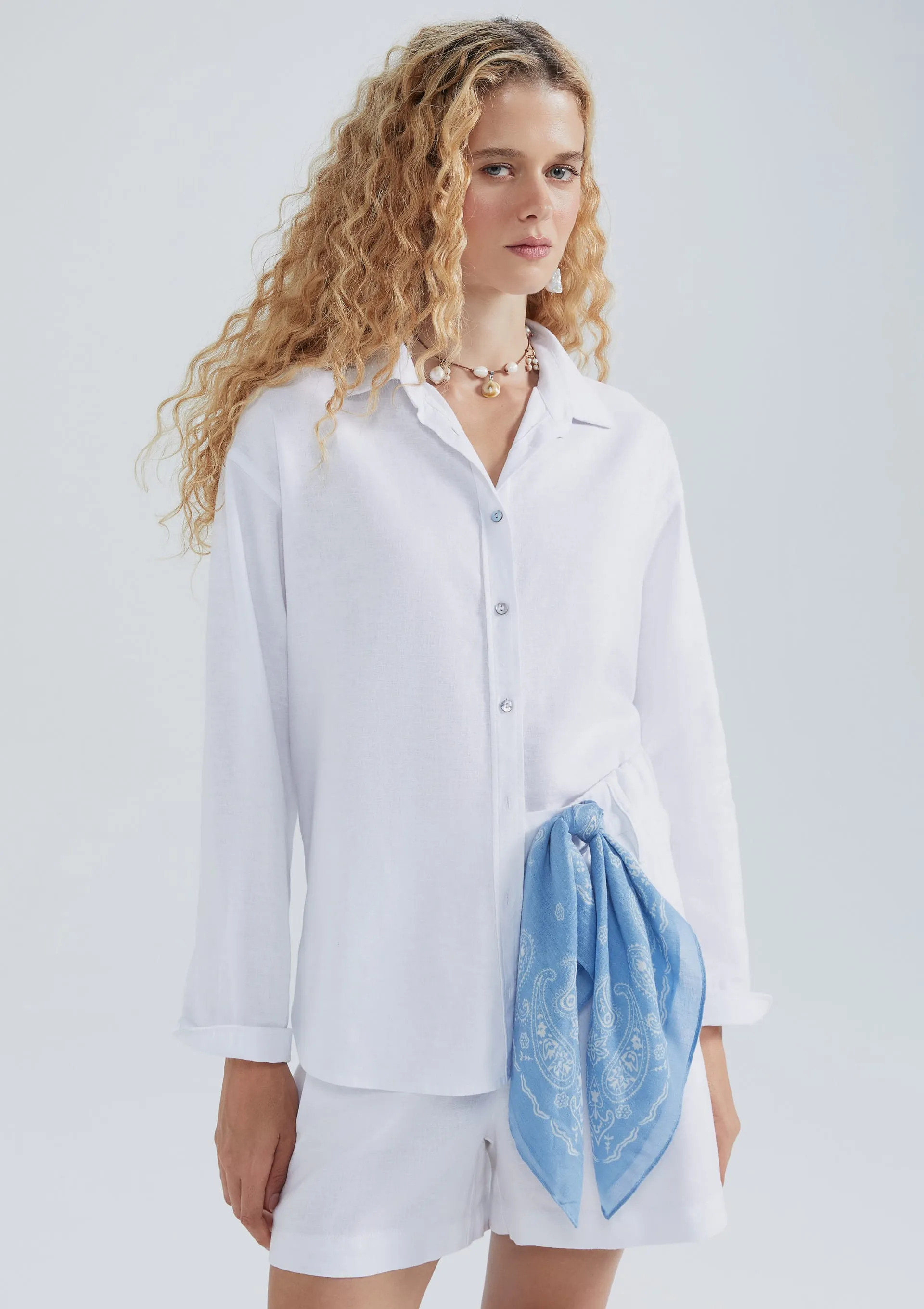 Camisa Feminina Manga Longa Oversized Em Linho - Hering Store | Hering (BR)