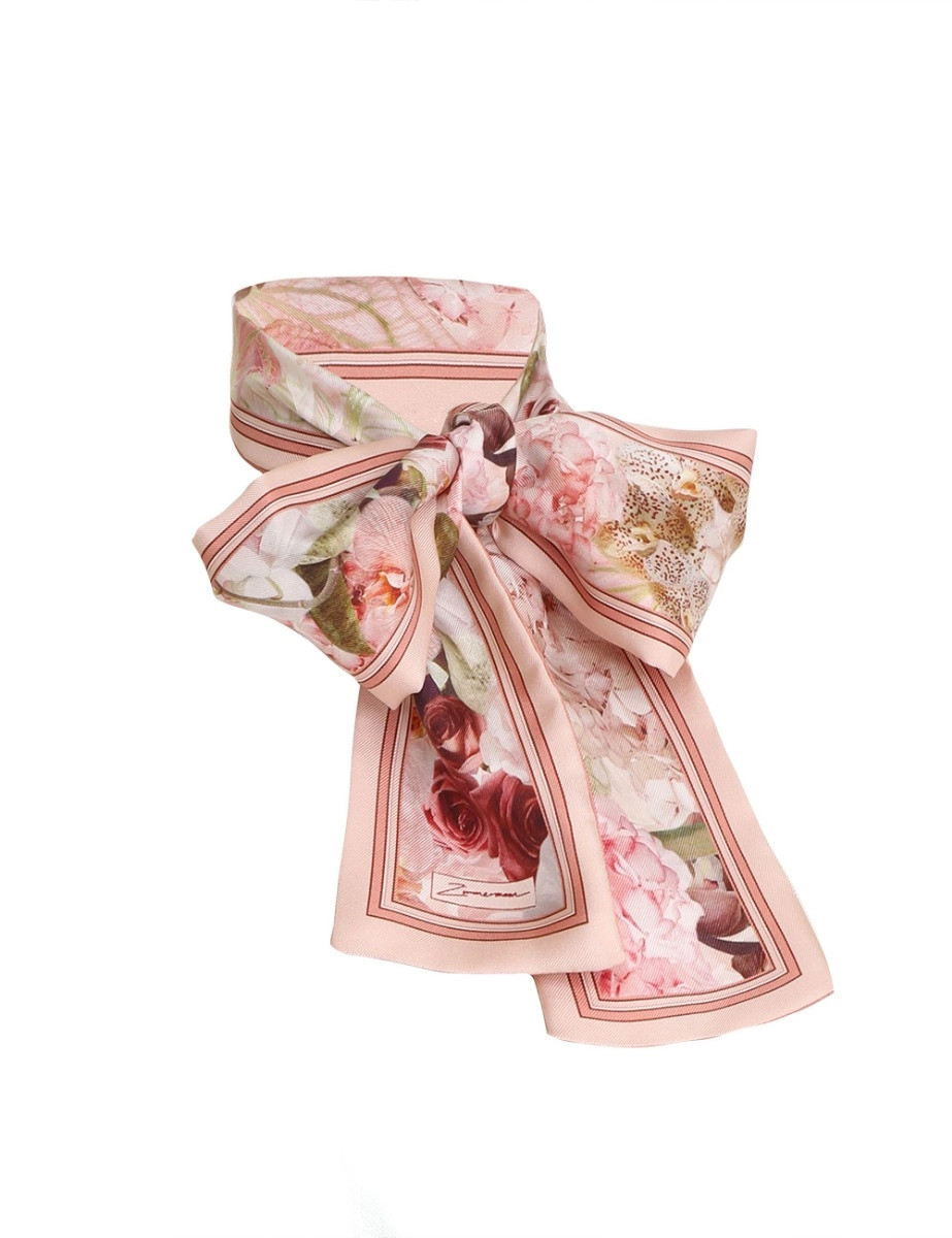 Scarves-Twilly Neckscarf-Blush Garden Floral-ONE SIZE-Zimmermann | ZIMMERMANN (US, CA, EU, MENA)