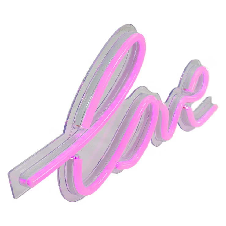 Northlight 18" Pink LED Lighted 'Love' Neon Style Valentine's Day Wall Sign | Target