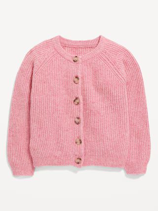 Long-Sleeve Button-Front Cardigan for Toddler Girls | Old Navy (US)